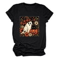 thumbnail image 3 of Halloween Shirts for Women Graphic Short Sleeve T Shirt For Everyday Wear Soft Crew Neck Tee With Playful Pattern And Black L, 3 of 3