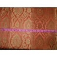thumbnail image 2 of Silk Brocade Fabric coral peach x metallic gold color 44" wide BRO705[4], 2 of 3