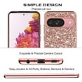 thumbnail image 6 of Compatible with Google Pixel 9 Case Glitter Shockproof, Google Pixel 9 Phone Case Bling Sparkly TPU and PC Silicone Shiny Girl Women Thin Protective Cover (Rose Gold), 6 of 7