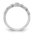 thumbnail image 2 of Solid 14K White Gold Diamond Wedding Band Ring Size 8.5 (.103 cttw.), 2 of 8