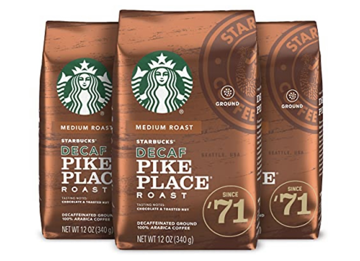 Starbucks Ground Coffee—Medium Roast Coffee—Decaf Pike Place Roast—100