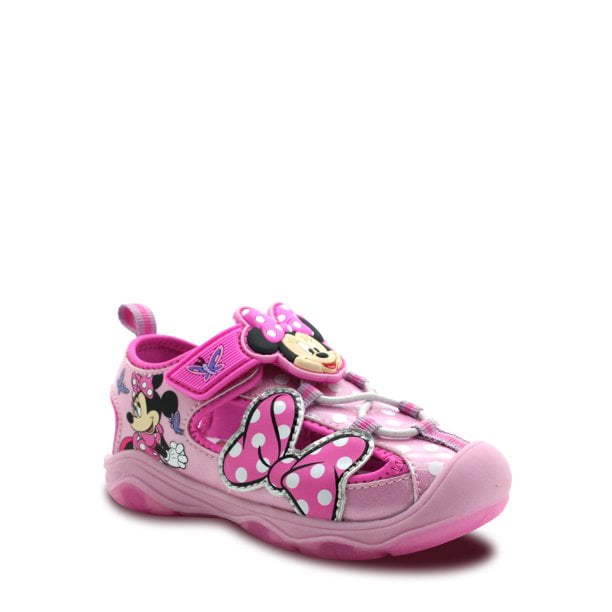 New Disney Minnie Mouse Hearts & Flowers Light-up Shoes Toddler 7 8 9 10 12 