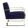 thumbnail image 5 of Pangea Home Dexter Lounge Chair Velvet Navy, 5 of 12