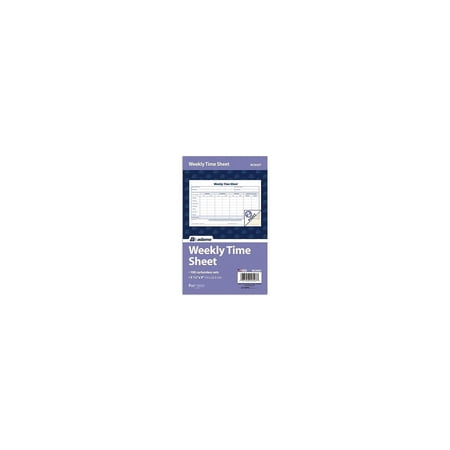 Cardinal Brands NC9507 Weekly Time Sheets, Two-part Carbonless, 8.5 X 5.5, 100 Forms Total