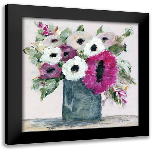 Ebert, Roey 12x12 Black Modern Framed Museum Art Print Titled - Pretty in Pink And Black III