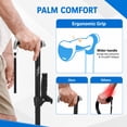 thumbnail image 6 of Healthbazaar Adjustable Lightweight Quad Canes for Women & Men, Black, 6 of 11