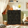 thumbnail image 6 of 4 Drawer Vertical Storage Dresser abstract wavy geometrical fish with Wood Top Fabric Pull Drawers, 6 of 8