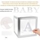 thumbnail image 4 of Cajas De Baby Shower Decoraciones Para Fiestas, Paquete De 4 Cajas De Globos Plateados Decoración Con Bloques De Letras De Bebé Para Niños Niñas Baby Shower Decoraciones De Revelación De Género B, 4 of 5