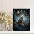thumbnail image 2 of UXIEQU Enchanted Forest Fox Owl Rabbit Canvas Wall Art Print 15.75x11.81 Inches, 2 of 8