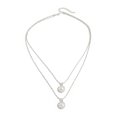 thumbnail image 6 of NICKSUN Minimalist Multi-Layer Beaded Chain Necklace, Dainty Silver Stackable Choker with Black Acrylic Gem Pendant, 6 of 8