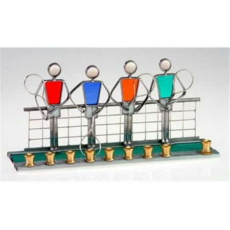 Judaica Kingdom SF-BB-TM-9819-3 Hanukkah Sports Menorahs - Tennis Menorah Mixed Primary Color Male