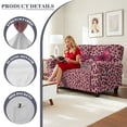 thumbnail image 4 of TSOVTHRID Butterfly Rose Leopard Print 6-Piece Loveseat Recliner Slipcover Stretch Recliner Sofa Cover with Side Pocket Pink Couch Furniture Protector for Dogs, 4 of 7