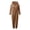Brown, variant on Womens Onesie Pajamas,Winter Warm Hooded Jumpsuit Loungewear Zip Up Sleepwear Plus Size