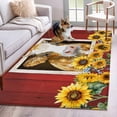 thumbnail image 3 of 3x5 Area Rugs, Cows Sunflowers Non-Skid Rubber Backing Large Rectangle Rugs - Living Room Bedroom Home Office, Spring Floral Bees Farmhouse Barn Indoor Floor Mat Carpets Washable Rug, 3 of 9