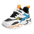 thumbnail image 2 of AUDeals Kids Basketball Shoes - Air Cushion Mid Top Breathable Mesh Sneakers for Toddler Boys Girls (Orange, 9-9.5 Years), 2 of 9