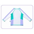 thumbnail image 6 of Tfken Boys Kids Swimsuit Set Outfits For Summer Cute 3 Piece Long Sleeve Tops And Swim Trunks With Hats Set Zipper Beach Swimwear Teen Comfortable Bathing Suits Size 8-9 Years Purple, 6 of 9