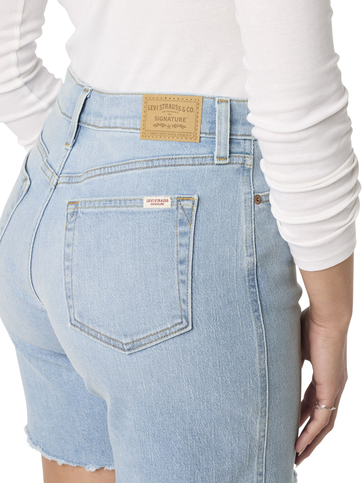 Levi Strauss Signature Women's and Women's Plus Vintage Relaxed Mid Thigh Shorts, Sizes 2-18