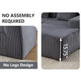 thumbnail image 4 of L-Shape Modular Sectional Sofa Couch, Comfy Upholstered Cloud Couch with Deep Seat, Modern Minimalist Couch Right Facing Chaise for Living Room, 4 of 9