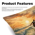 thumbnail image 2 of Surfing in Summer Luxurious Velvet Bed Pillow Inserts with Unique Patterns - Set of 2, 16x16, 18x18, 20x20 Inches - Ideal for Throw Pillow Covers and Home Decor, 2 of 6