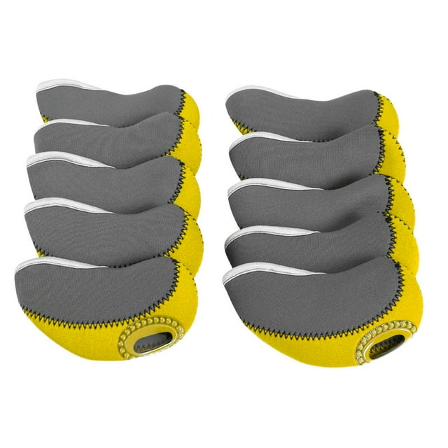 de hierro para palos de neopreno, para zurdos/diestros Amarillo shamjiam Cubierta de cabeza de Golf Iron Club