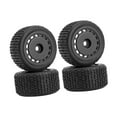 thumbnail image 4 of Xuanheng 4Pcs Wheels Rims Set Modification Replacement for Micro T 244016 1/28 RC Car Black, 4 of 8