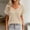 Khaki, variant on jjayotai Plus Size Tops for Women Short Sleeve T Shirt V Neck Hollow out Shirts Casual Summer Trendy Blouses