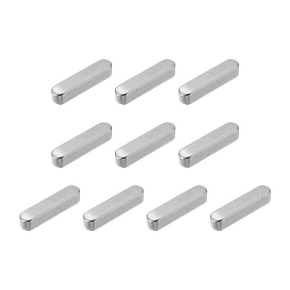 10Pack Round Ended Feather Key, 4 x 4 x 20mm Stainless Steel Key Stock Keystock