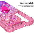 thumbnail image 4 of Case for Samsung Galaxy S22 Plus with Magnetic Ring Kickstand, Gradient Quicksand Glitter Flowing Liquid Floating Cute Phone Case Clear TPU Cover for Samsung Galaxy S22 Plus JB Pink Mauve, 4 of 14