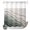 Sage, variant on No Hook Shower Curtain, Grey Coastal Waves Shower Curtains for Bathroom with See Through Top Window, Abstract Summer Ocean Vintage Modern Art Waterproof & Washable Bath Curtain Stand Up Stall 36"x72"