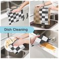 thumbnail image 2 of Yayeee 6 Pack Kitchen Dish Cloths for Washing Dishes Soft Absorbent Microfiber Towels, Black and Grey Plaid Pattern, 2 of 9