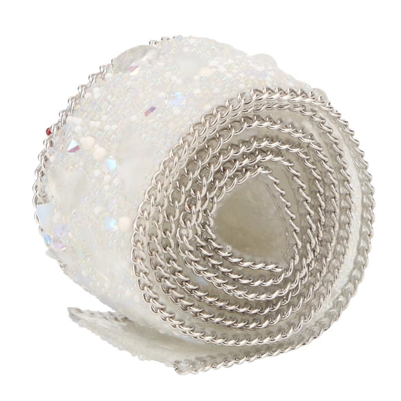 yuksok Sharplace Rhinestone Gravel Shell Decorating Lace Trims DIY Ribbon Lace Daisy White