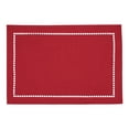 thumbnail image 2 of Saro Lifestyle Table Placemats With Laser-Cut Hemstitch Design (Set of 4) Red, 2 of 5