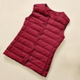 thumbnail image 6 of Karight Women's Lightweight Down Vest Collarless Button Down Puffer Vests Sleeveless Quilted Jacket Waistcoat with Pockets, 6 of 9