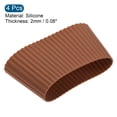 thumbnail image 3 of Uxcell Silicone Protective Anti-slip Bottom Mug Cup Sleeve Water Bottle Boot Brown 4 Pack, 3 of 5