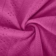 thumbnail image 6 of ClodeEU Women's Round Neck Eyelet Embroidery Tank Top ,Loose Fit Solid Color Casual Summer Blouse Hot Pink,Womens Plus L, 6 of 9
