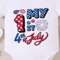 thumbnail image 4 of CAICJ98 Baby Boy Romper 4th of July Outfits USA Flag One-piece Jumpsuit Shorts Infant Newborn Independence Day Clothes (Navy,0-3 Months), 4 of 4