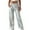 White, variant on Lindreshi Sweatpants Women Plus Size Clearance Women's Nightclub Style Casual Pants Women's High Street Design Gradient High Waist Straight Leg Pants Elastic Loose Pants