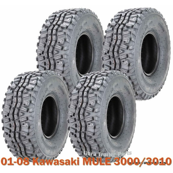 01-08 Kawasaki MULE 3000/3010 Full Set 4 UTV ATV Tires 23x11-10 6PR