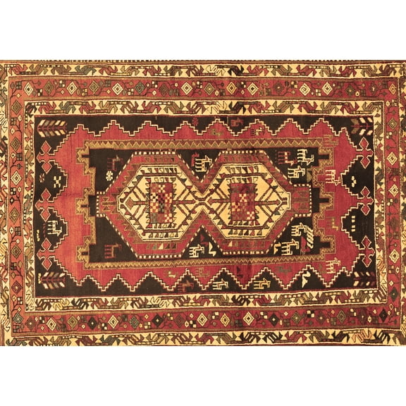 Ahgly Company Indoor Rectangle Southwestern Brown Country Area Rugs, 7' x 10'