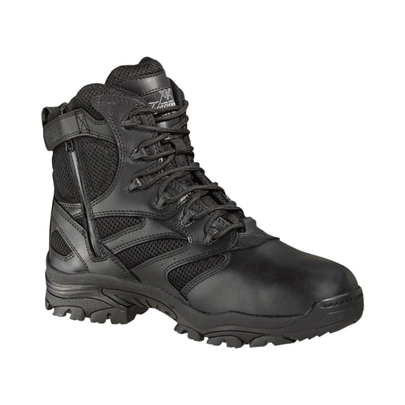 Thorogood Men's Deuce 6" Waterproof Side Zip Work Boot Soft Toe Black 9.5 D(M) US