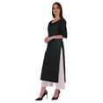 thumbnail image 3 of Bimba Kurti Longue Droite pour Femmes, Tunique à Manches Longues Imprimée, Haut Décontracté d'Été, Kurta Formelle, 3 of 7