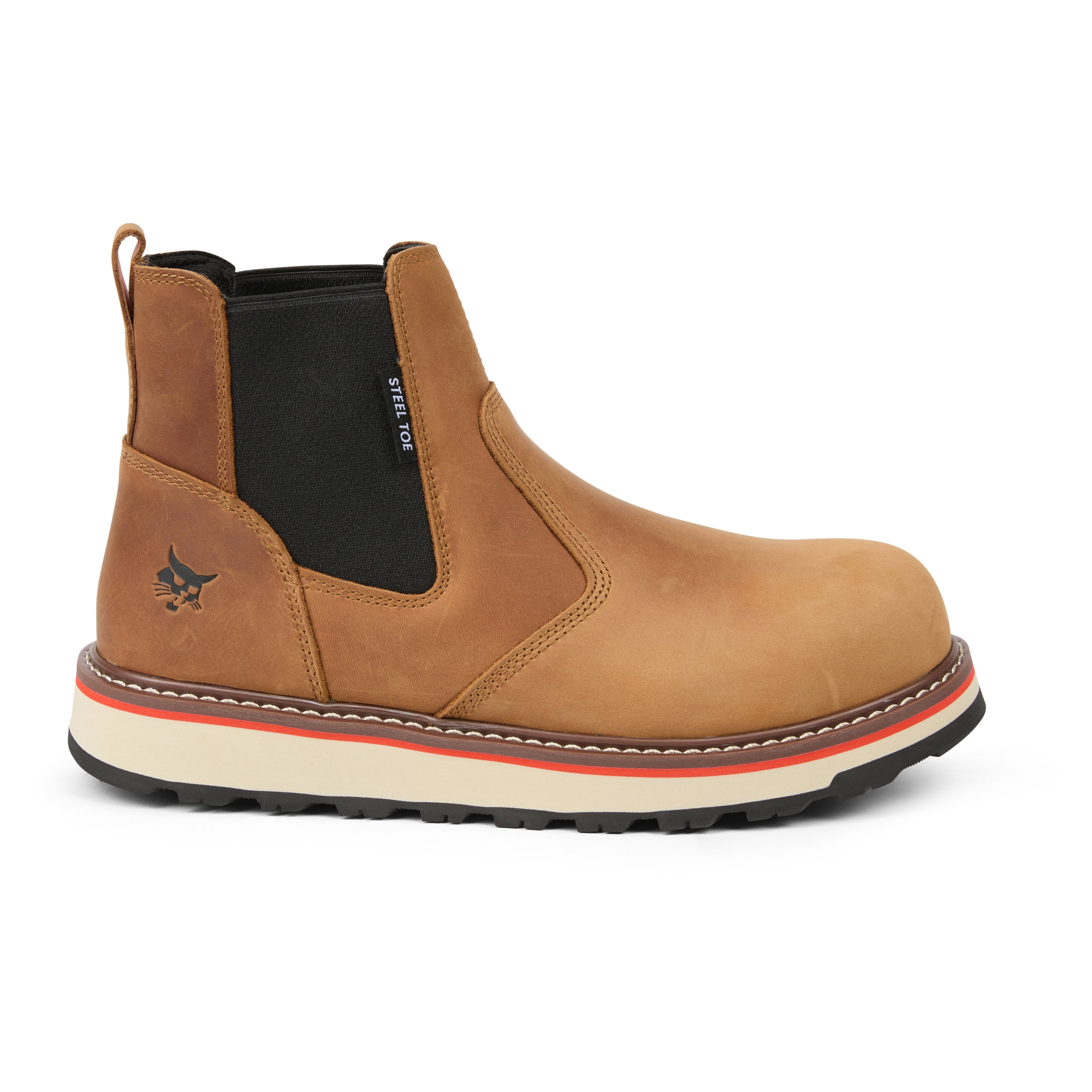 Bobcat Men’s Donovan Wedge Chelsea Pull-On Steel Toe Work Boot, Wide Available