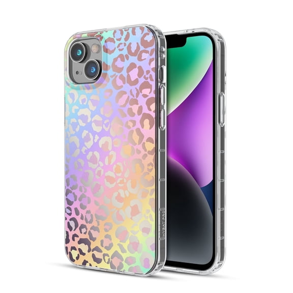 MyBat Pro Mood Series MagSafe Case for  iPhone 17e / 16e / 14 / 13  - Holographic Leopard Stylish Glitter Shockproof Protective Cover for Women Girls Cute Phone Case