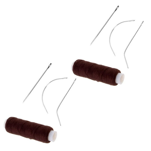 2 Sets Hair Sewing Weaving Thread For Hair Track Extensions Weft Braiding Tools