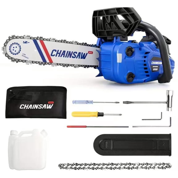 12-inch blue gasoline chainsaw