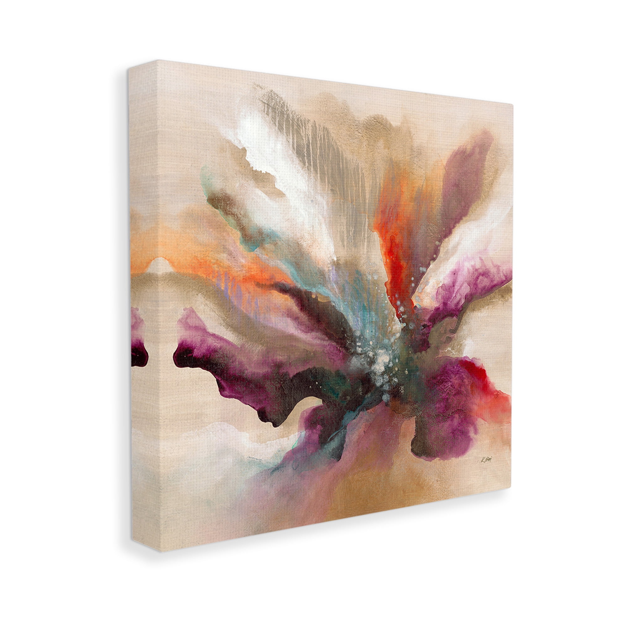 Stupell Industries Modern Botanical Leaves Botanical & Floral Painting Gallery Wrapped Canvas Art Print Wall Art, 24 x 24