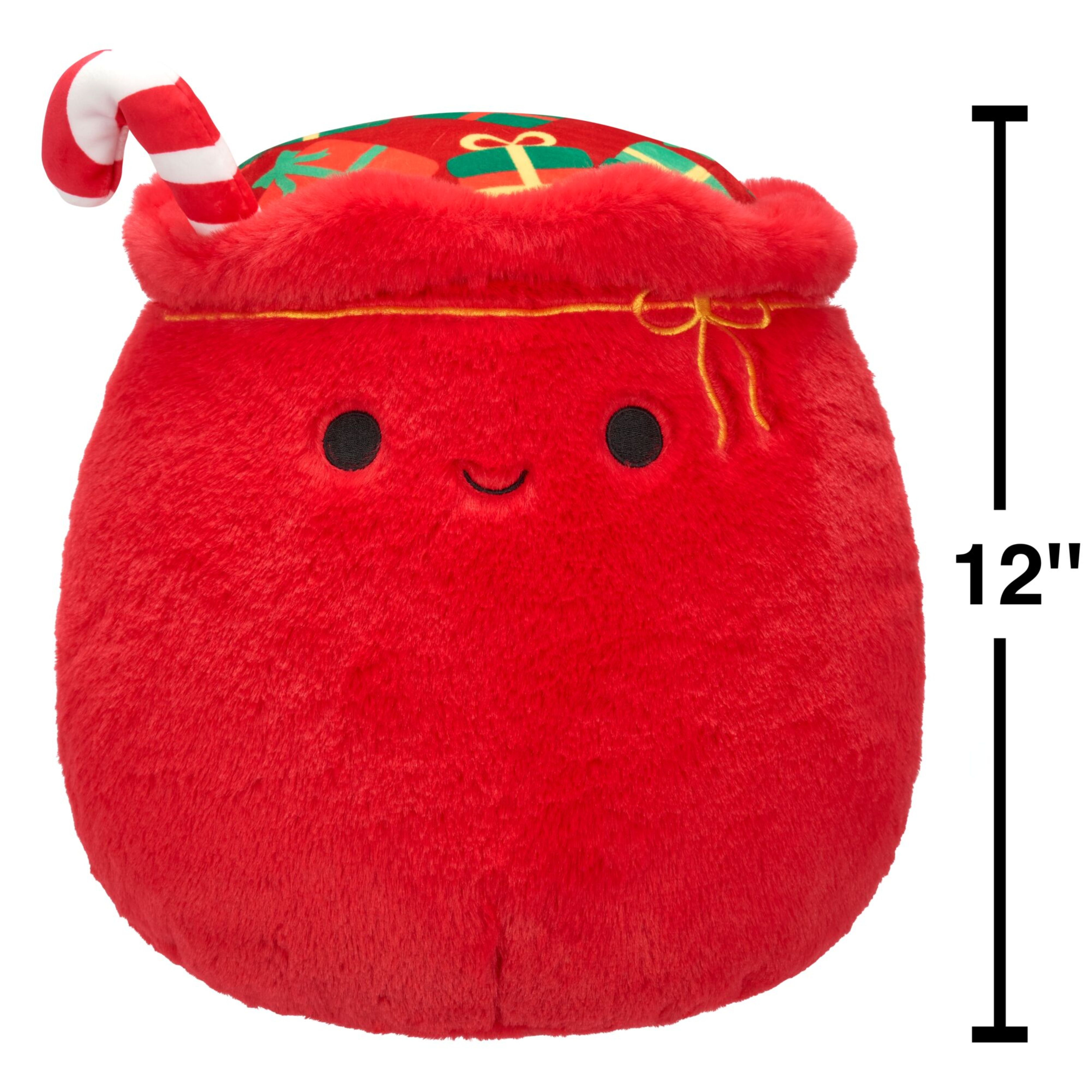 Squishmallows FuzzAMallow Official 12 inch Lowell the Red Sack of Toys - Child's Ultra Soft Stuffed Plush Toy
