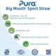 thumbnail image 4 of Tapa de silicona Pura Sport Big Mouth para botella Pura, color aguamarina, 4 of 8