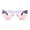 Gold Black Purple Pink, variant on Womens Shield Luxury Rimless Diva Sunglasses Gold Tortoise - Brown