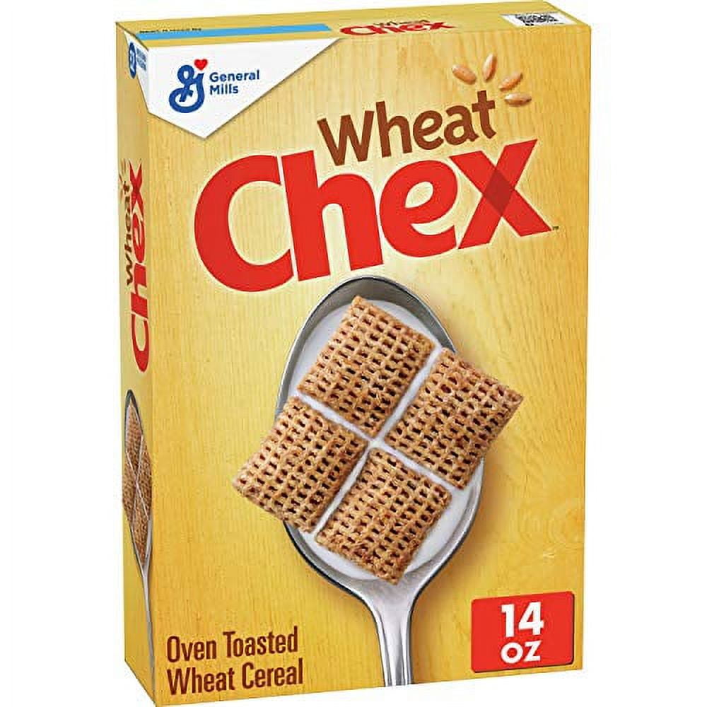 (6 pack) Wheat Chex Cereal Whole Grain, 14 oz